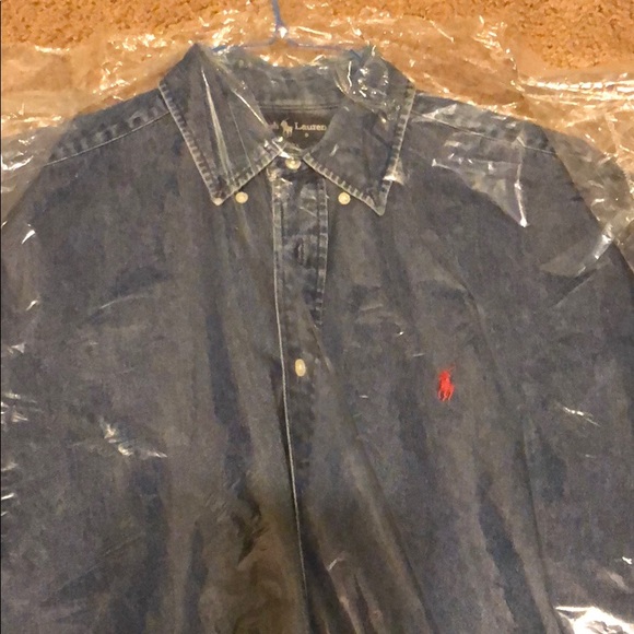 ralph lauren denim button down